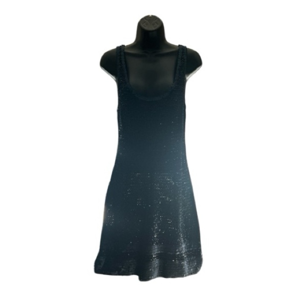 Black Sequin Sleeveless Dress/Holiday Party/Coctail Glam - Picture 2 of 8